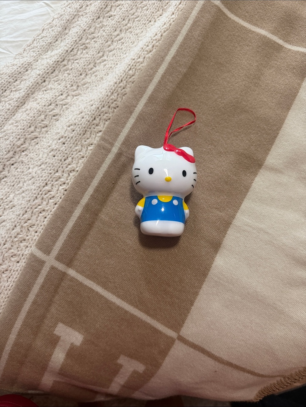 Hello Kitty Red Bow Blue Dress Holiday Ornament